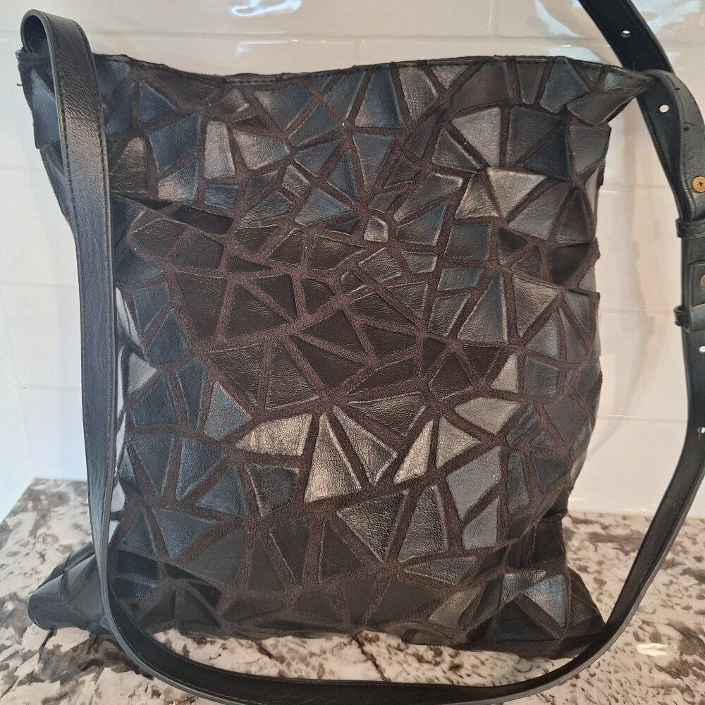 joy Susan Black Leather shoulder bag